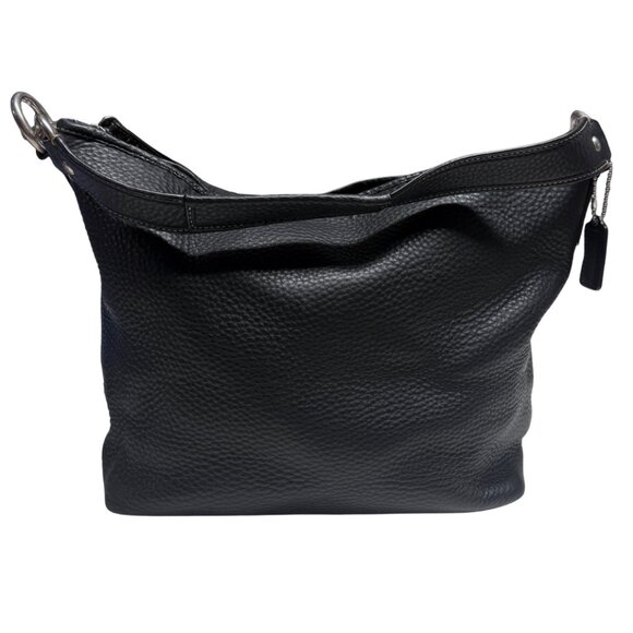 Vintage COACH Sarah Black Pebbled Leather Hobo Bag - F13094 - Picture 1 of 13